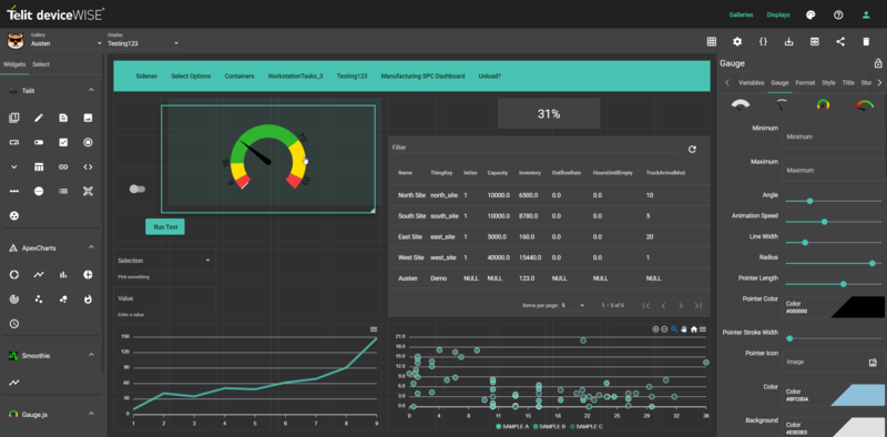 deviceWISE View industrial dashboard editor